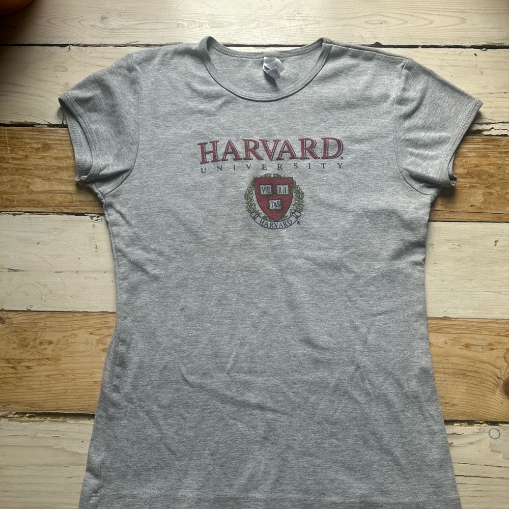 Grey Crewneck Harvard Women's Tee